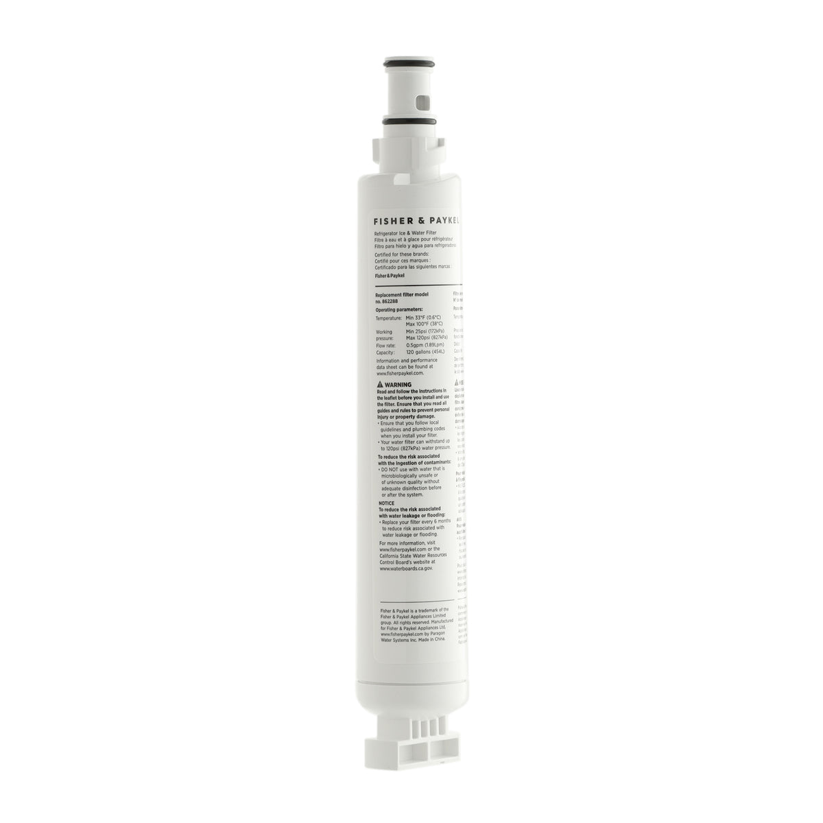 DCS 862288 WP FWC1 Fisher & Paykel Fridge Water Filter