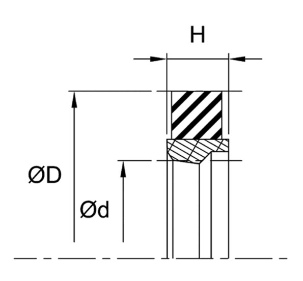 8C-9122 | Caterpillar® Rod Buffer Step Seal 1.500" - Teflon/Nitrile