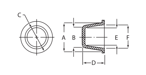 CP-9 Tapered Cap Plug Polyethylene (Blue)