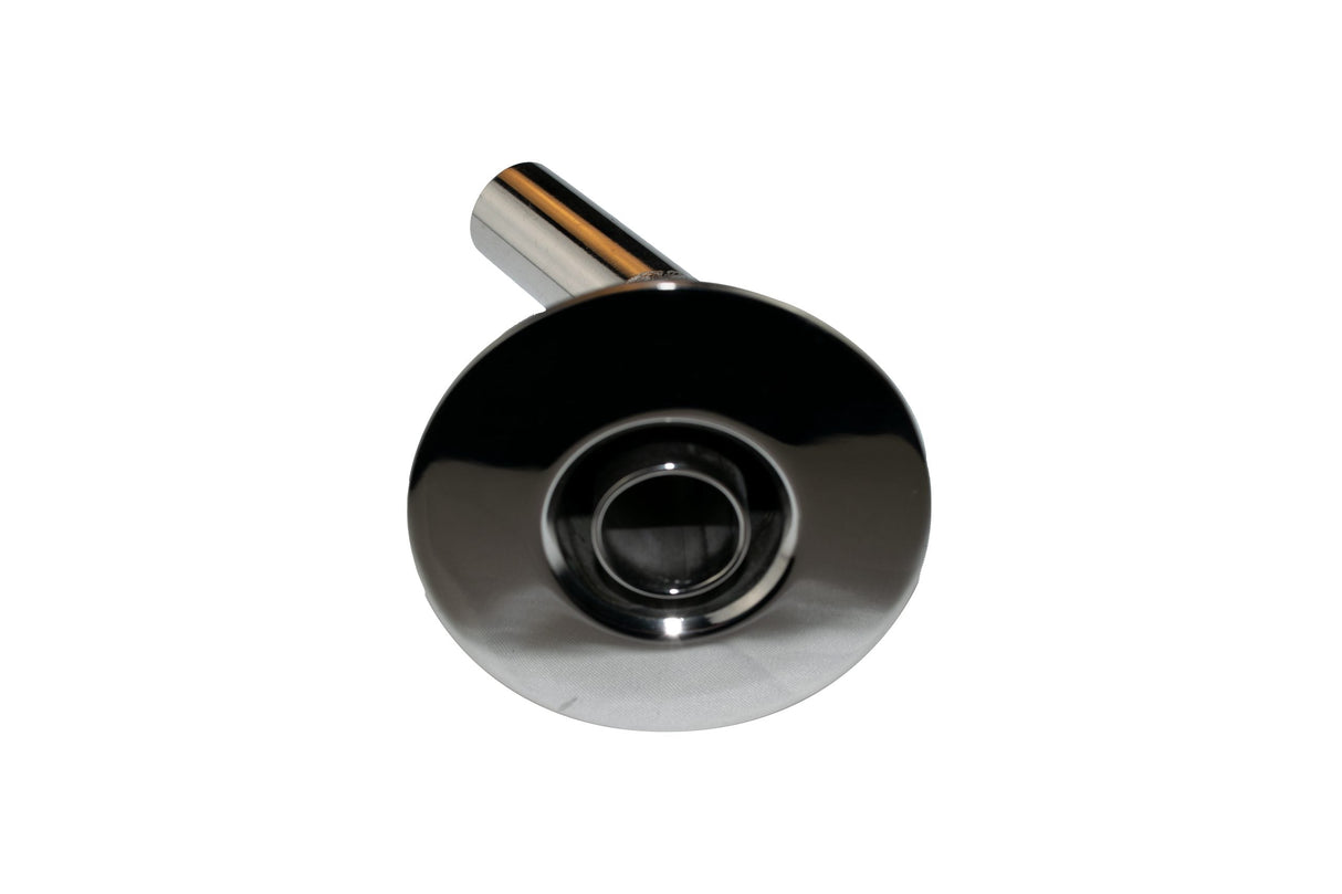 Thru Hull Fitting, 22 mm, 90° Base, Angled Connector, Boltless
