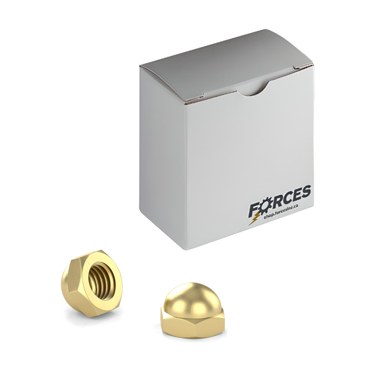 #10-32 Acorn Cap Nut - Solid Brass