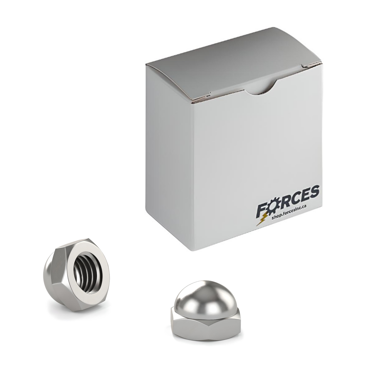 1/2"-13 Acorn Cap Nut - Stainless Steel 18-8