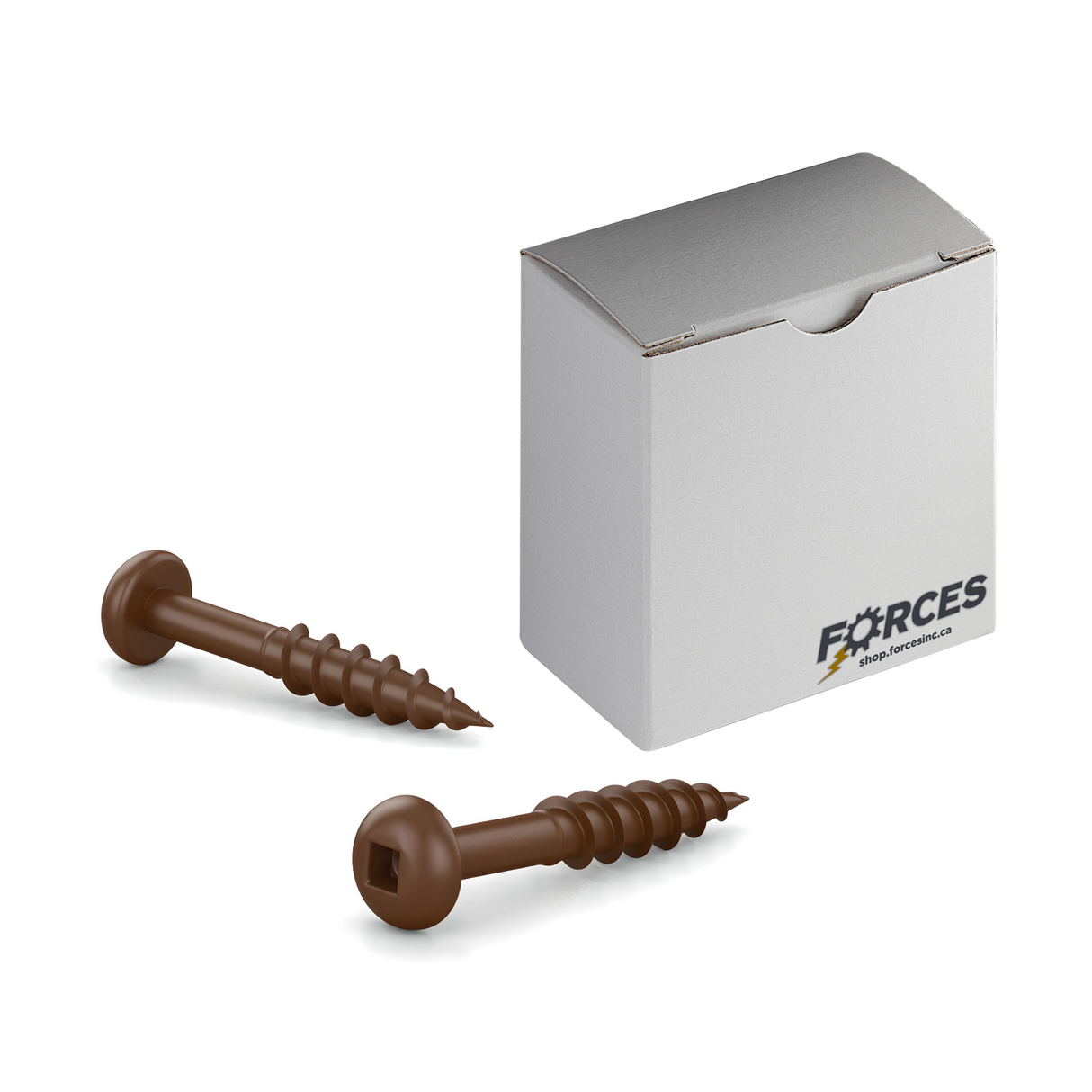 #8 x 1-1/4" Deck Screws Pan Head ACQ Brown Ceramic Finish