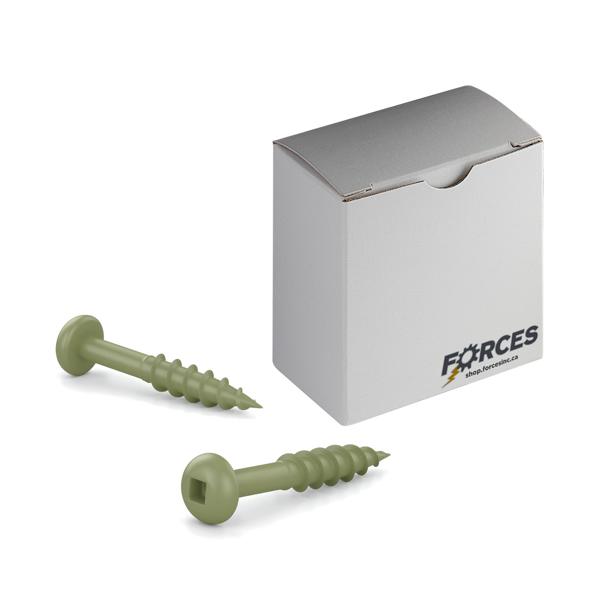 #6 x 1" Deck Screws Pan Head ACQ Green Ceramic Finish