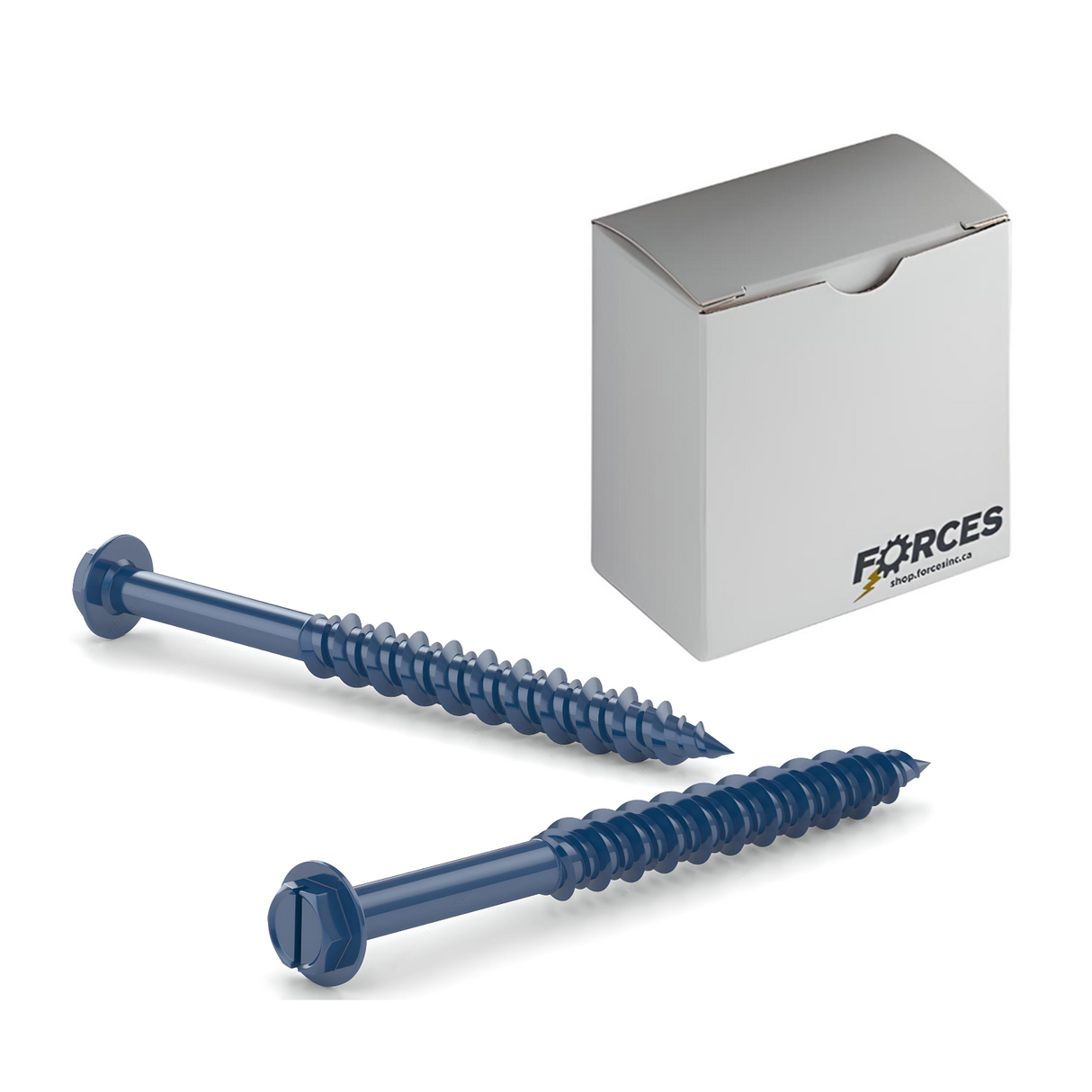 1/4" x 5" Concrete Screw Blue Coating Hex Washer Head