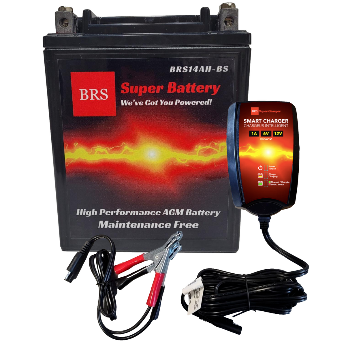 BRS14AH-BS Kit Combo Batterie et Chargeur/Mainteneur Intelligent Garantie 30 Jours