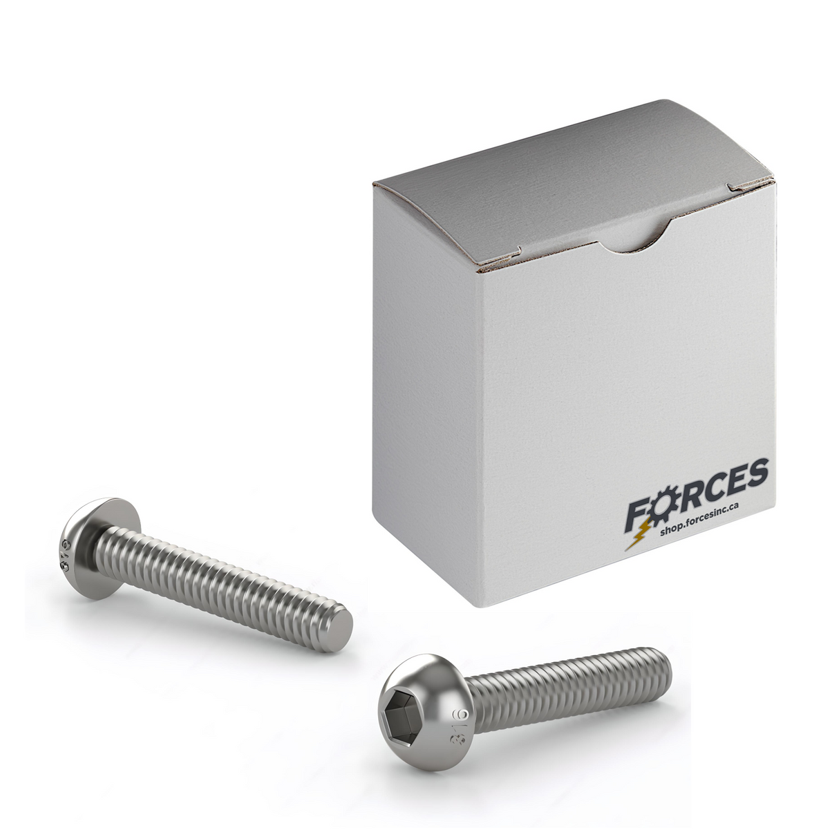 M6-1.0 x 10mm ISO 7380 Button Head Socket Cap Screw Full thread - Stainless Steel A4(316)