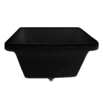 Bac noir à glace Rubbermaid noir sur roulettes, 24" x 37" x 23"