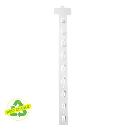 Bande d'étalage en plastique, recyclable, 28" 12 crochets