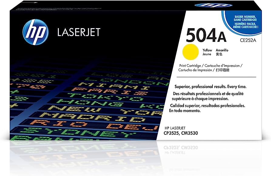 HP 504A (CE252A) Yellow Original LaserJet Toner Cartridge
