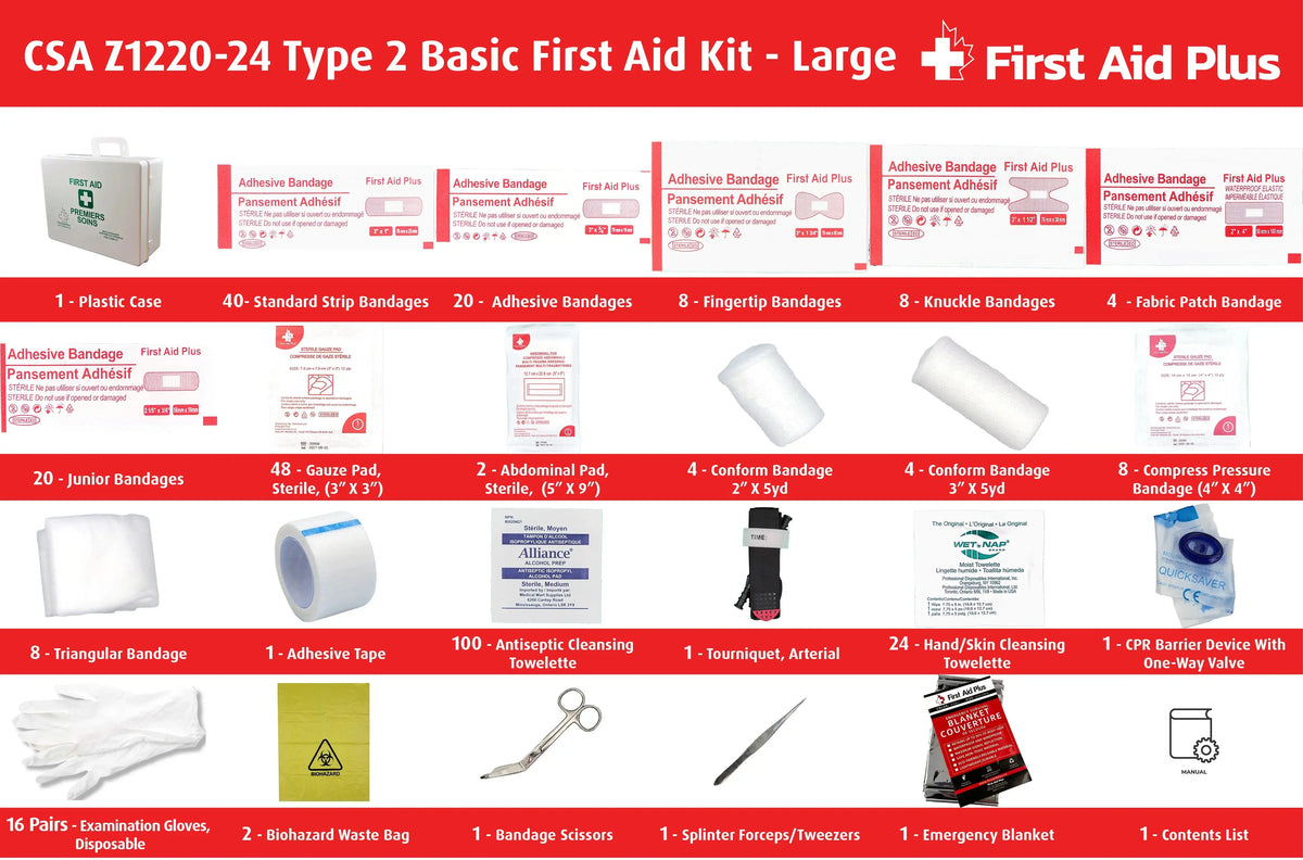 Trousse de premiers secours CSA, type 2 de base – Grande (51 à 100 travailleurs)