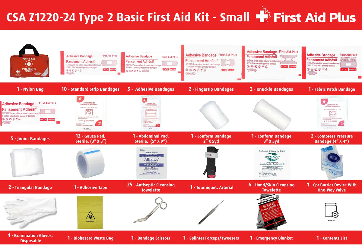 Trousse de premiers soins de base CSA type 2 - Petite (2-25 travailleurs)