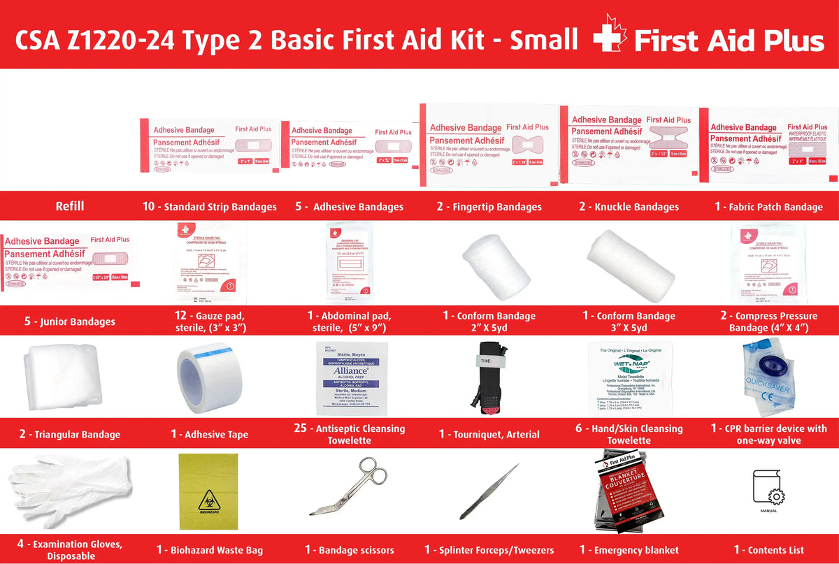 Trousse de premiers soins de base CSA type 2 - Petite (2-25 travailleurs)