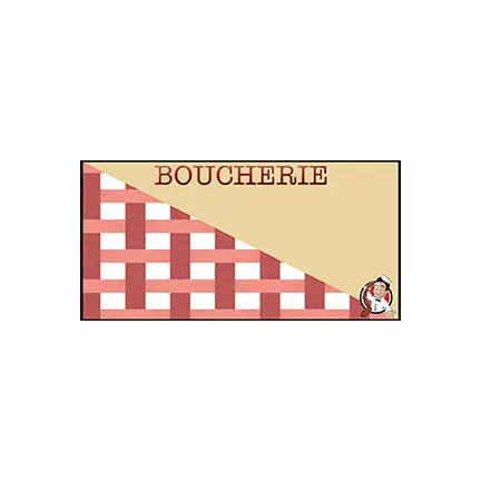 Carte plastifiée, « Boucherie »