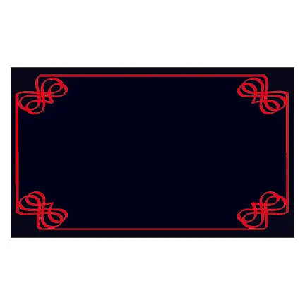 Carte plastifiée, noir/rouge