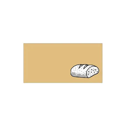 Carte plastifiée, pain fond beige