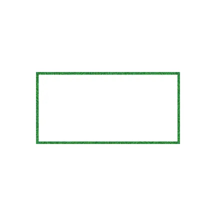 Carte plastifiée, blanc avec bordure de couleur 2" x 4"