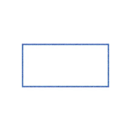Carte plastifiée, blanc avec bordure de couleur 2" x 4"