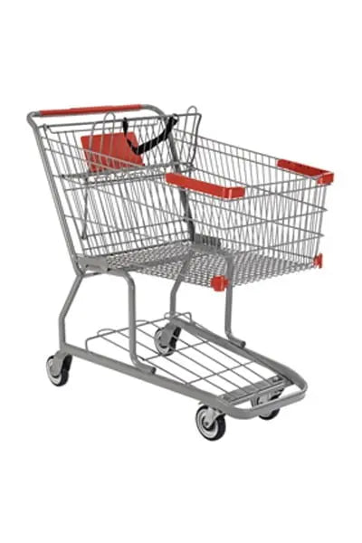 Chariot d'épicerie gris 282 L - Robuste et Maniable | S&P