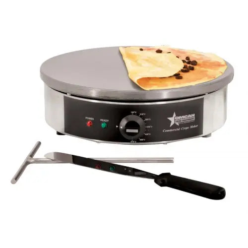 Crêpière ronde de 16 pouces – 120 V – 1 800 W – Fonte polie – Thermostat réglable