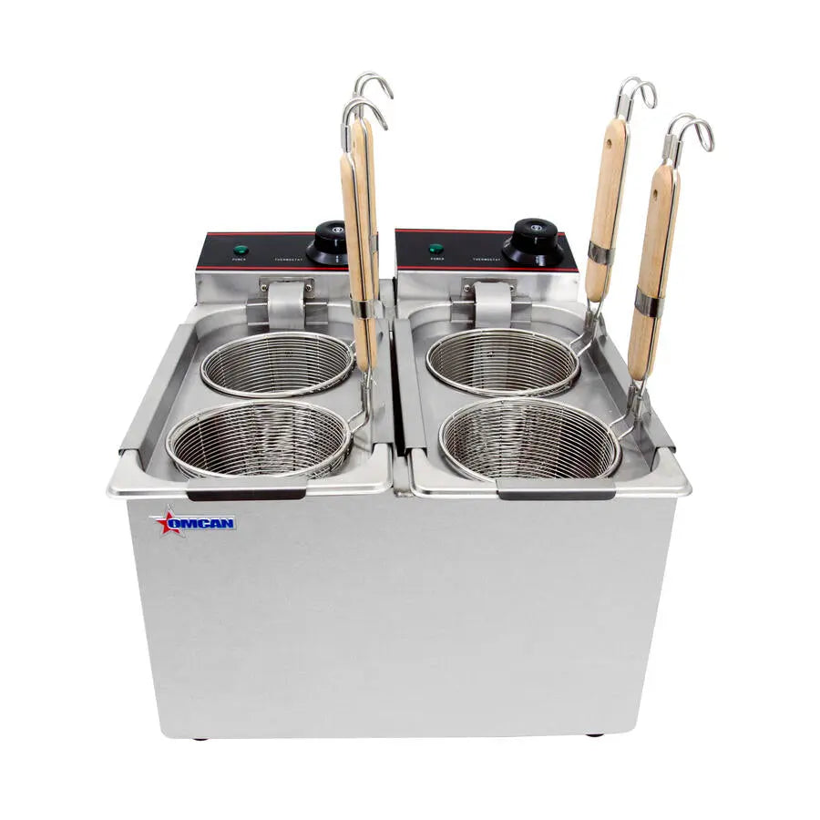 Cuiseur à pâtes électrique de comptoir – Capacité 4 L x 2 – Inox – Sur commande