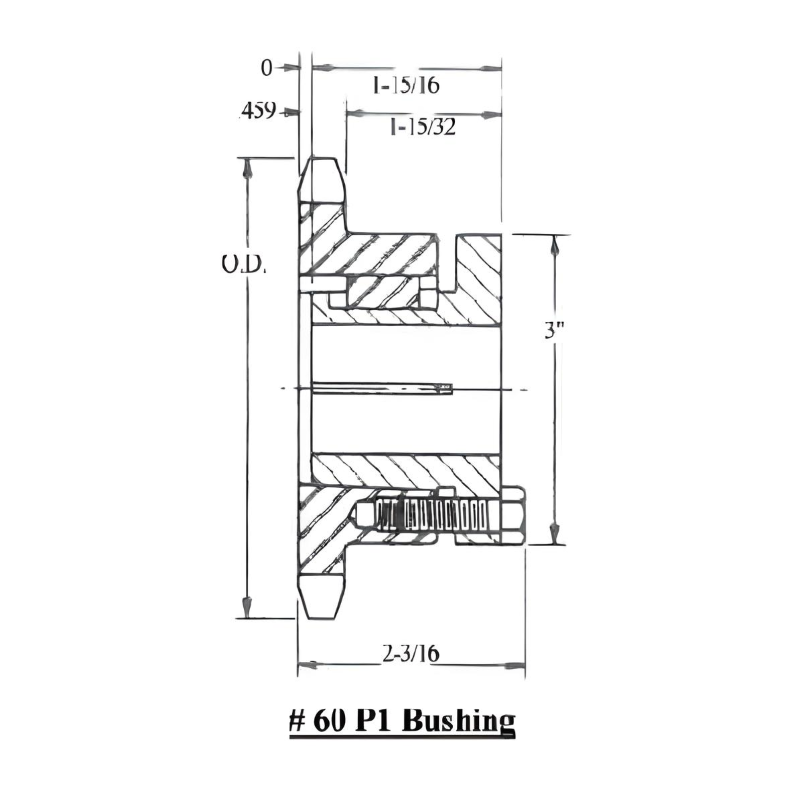 60P14 Split Taper Bushed Sprocket | 60P14H