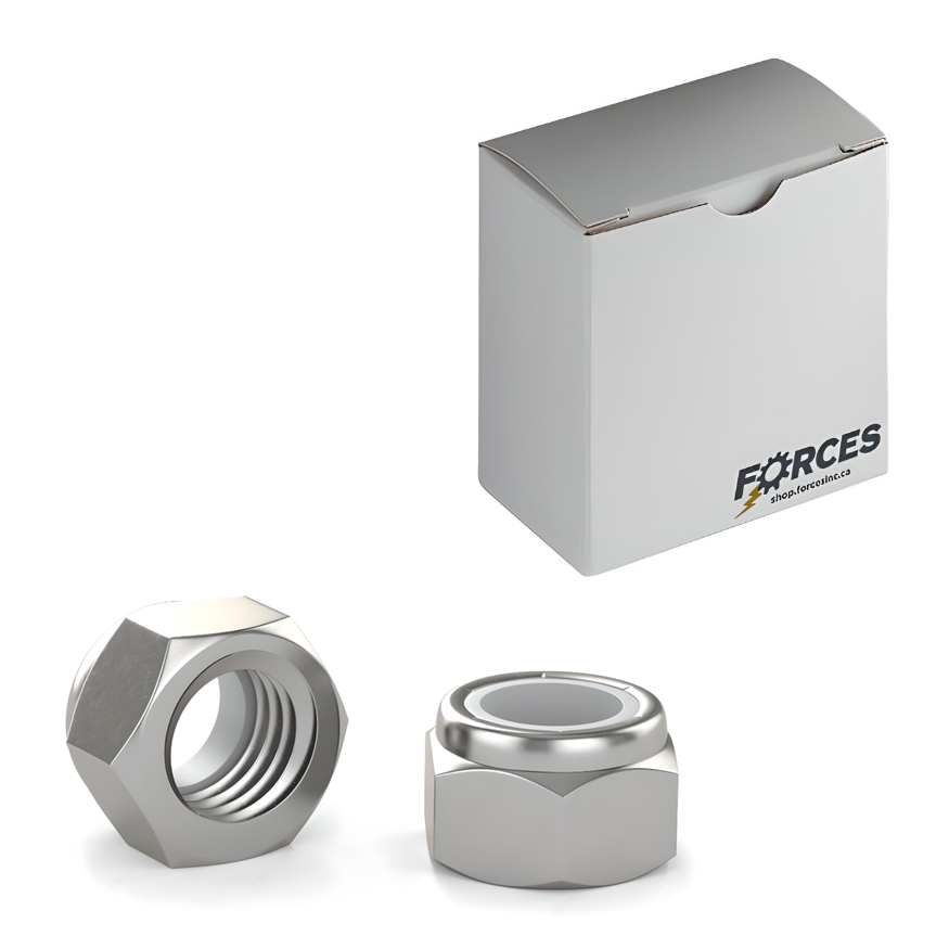 M8-1.25 Hex Nylon Insert Lock Nut DIN 985 - Stainless Steel A4 (316)