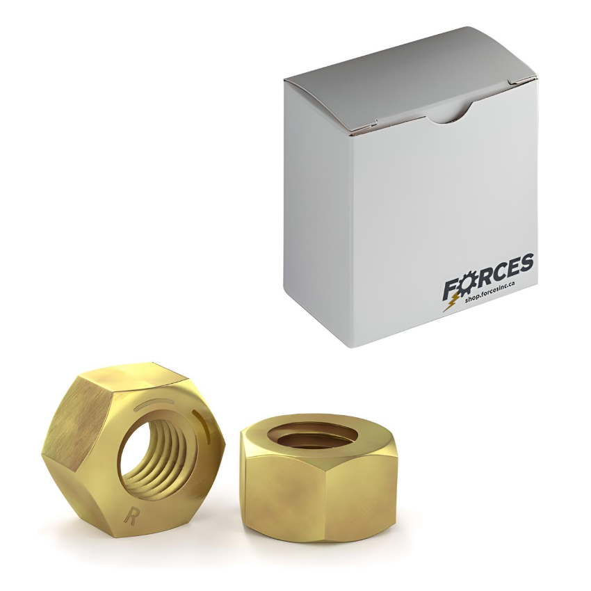 1"-14 Hex Nut - Yellow Zinc Grade 8