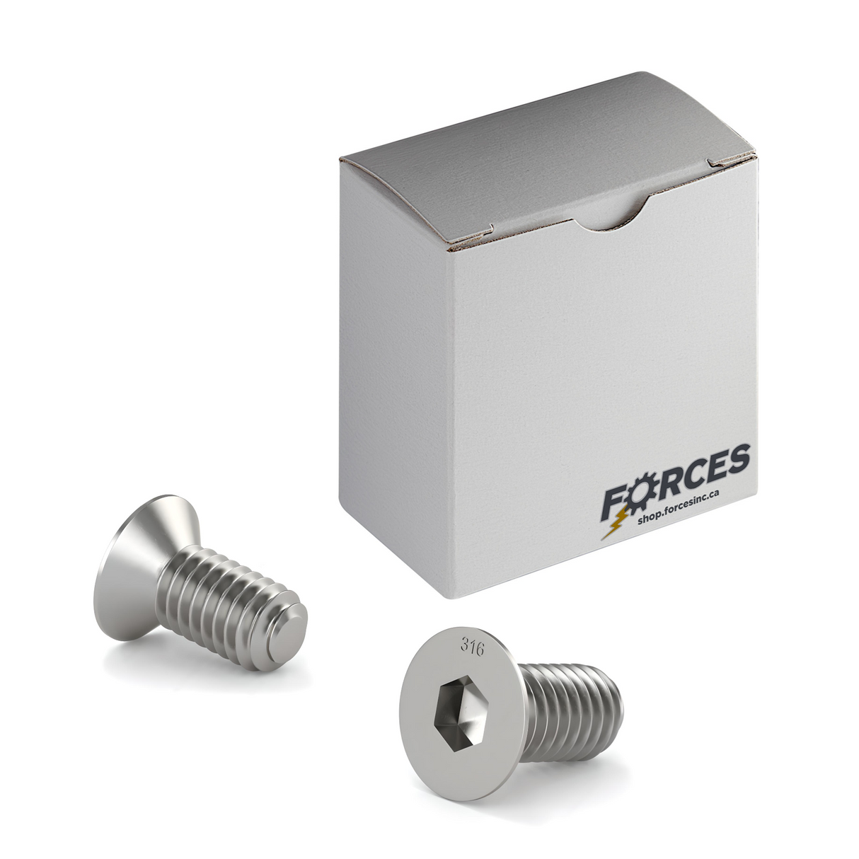 M4-0.7 x 8mm DIN 7991 Flat Head Socket Cap Screw Full thread - Stainless Steel A4(316)