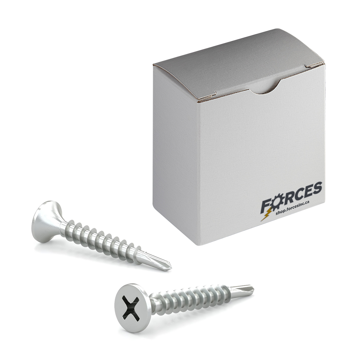 #6 x 1-1/4" Drywall Screws Bugle Head Phillips Drive Self-Tapping Thread - Zinc