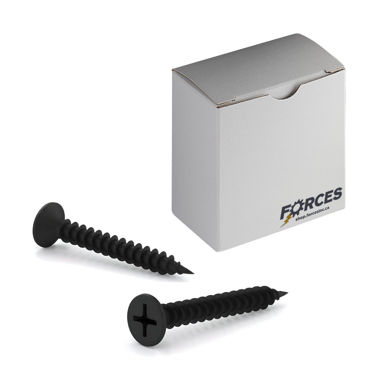 #6 x 1-1/8" Drywall Screws Bugle Head Phillips Drive Fine Thread - Black Phosphate