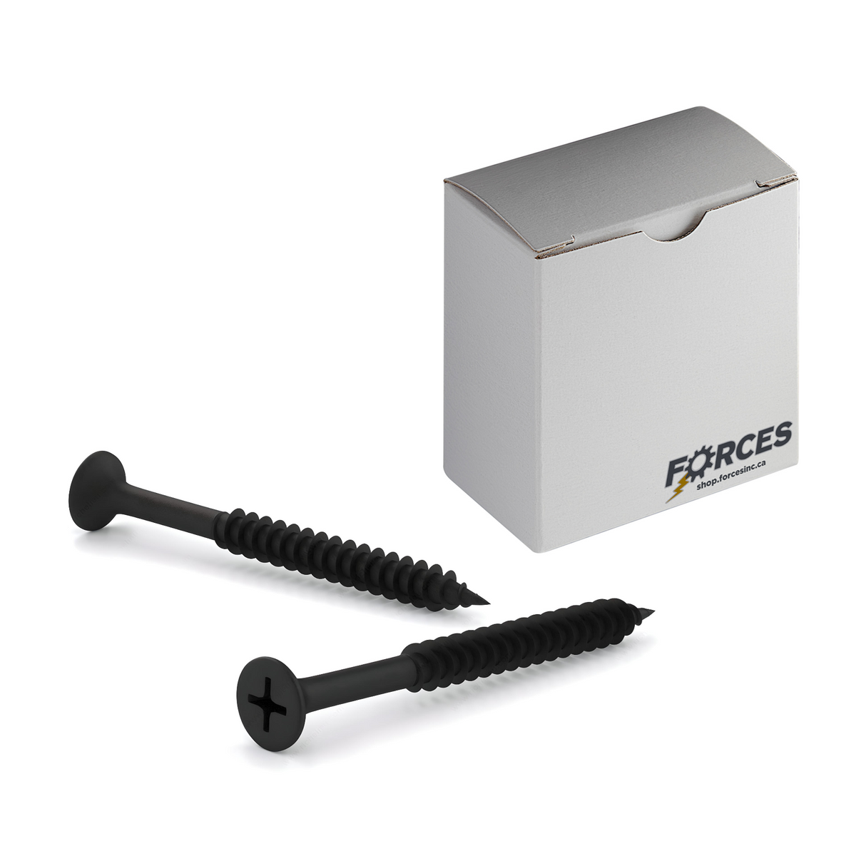 #8 x 3" Drywall Screws Bugle Head Phillips Drive Fine Thread - Black Phosphate