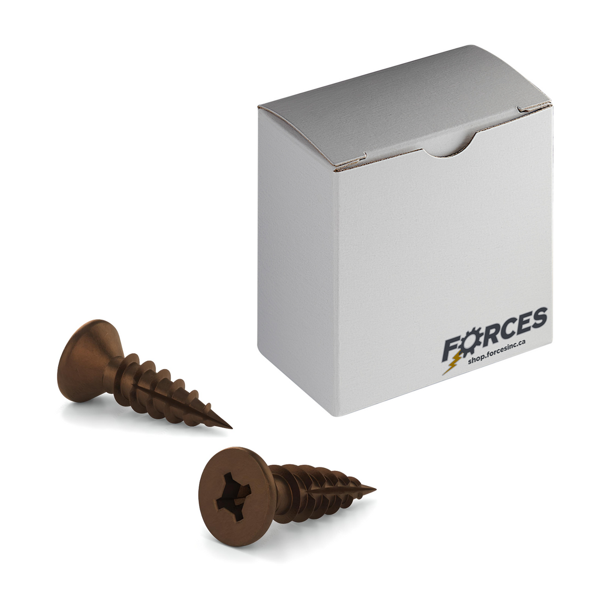 #9 x 3/4" Wood Screws Flat Head Quadrex Drive Twinfast Thread Type 17 Point Antique Copper