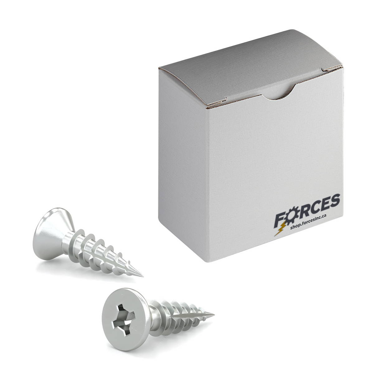 #6 x 5/8" Wood Screws Flat Head Quadrex Drive Twinfast Thread Type 17 Point Zinc