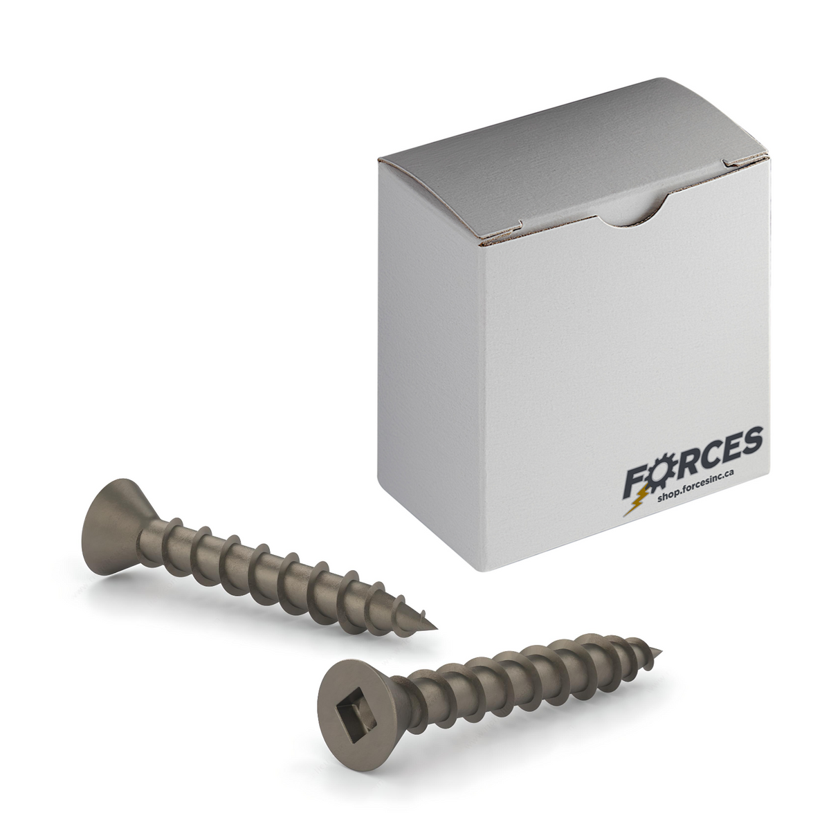 #5 x 1/2" Wood Screws Flat Head Square Drive Coarse Thread Regular Point Plain Steel