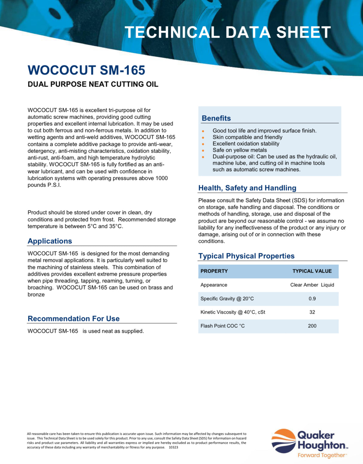 WOCOCUT SM-165 – The Ultimate 3-in-1 Metalworking Fluid. Cutting Oil, Hydraulic Oil & Machine Lube. One Fluid, Total Efficiency.
