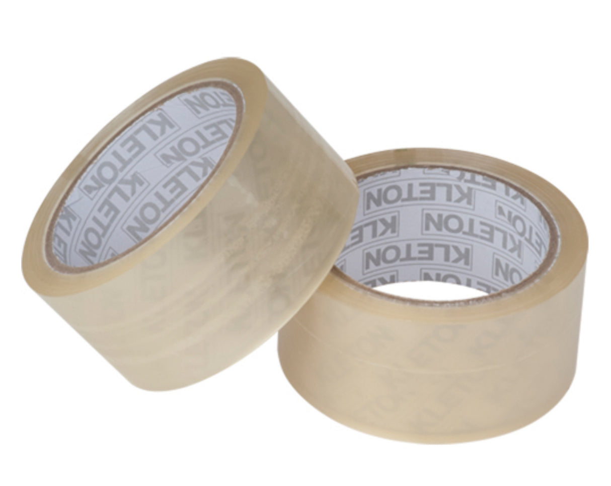Box Sealing Tape, Acrylic Adhesive, 1.8 mils, 48 mm (2") x 110 m (328') Kraft / 1.6 mils, 48 mm (2") x 100 m (328') Clear