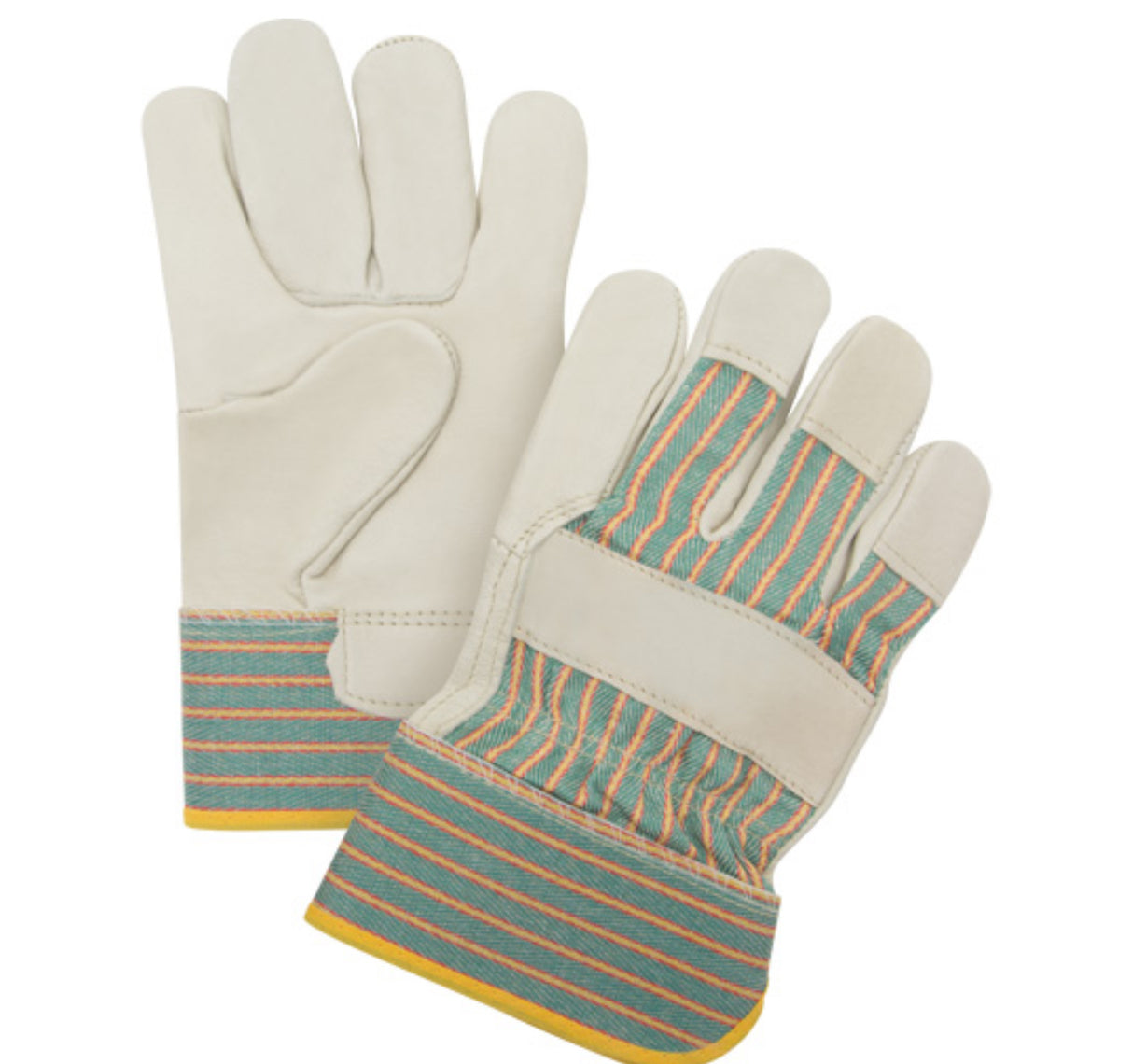 Abrasion-Resistant Fitter's Gloves, Grain Cowhide Palm, Sold per pairs