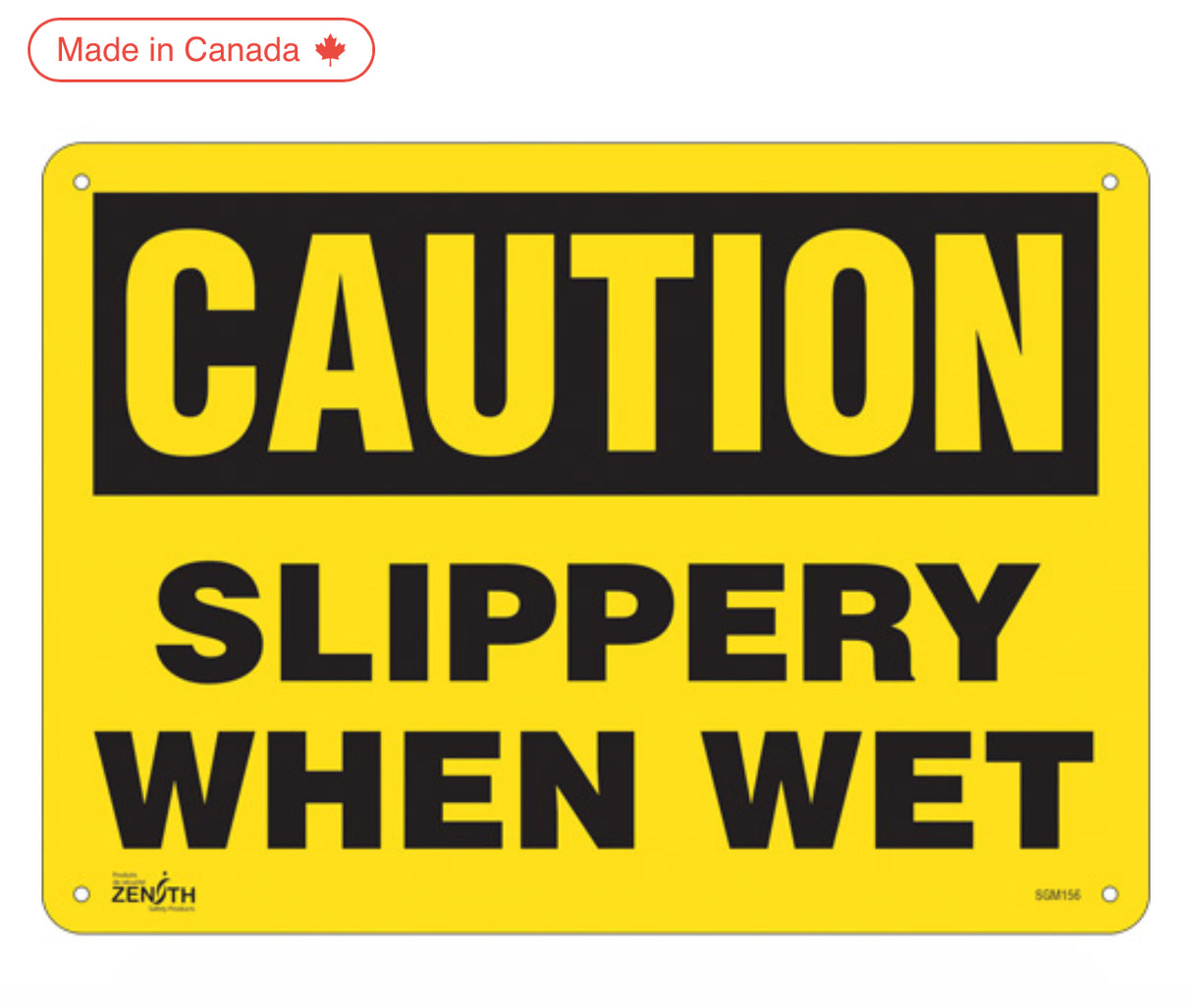 "Step Down" Sign 10" x 14", Aluminum, English