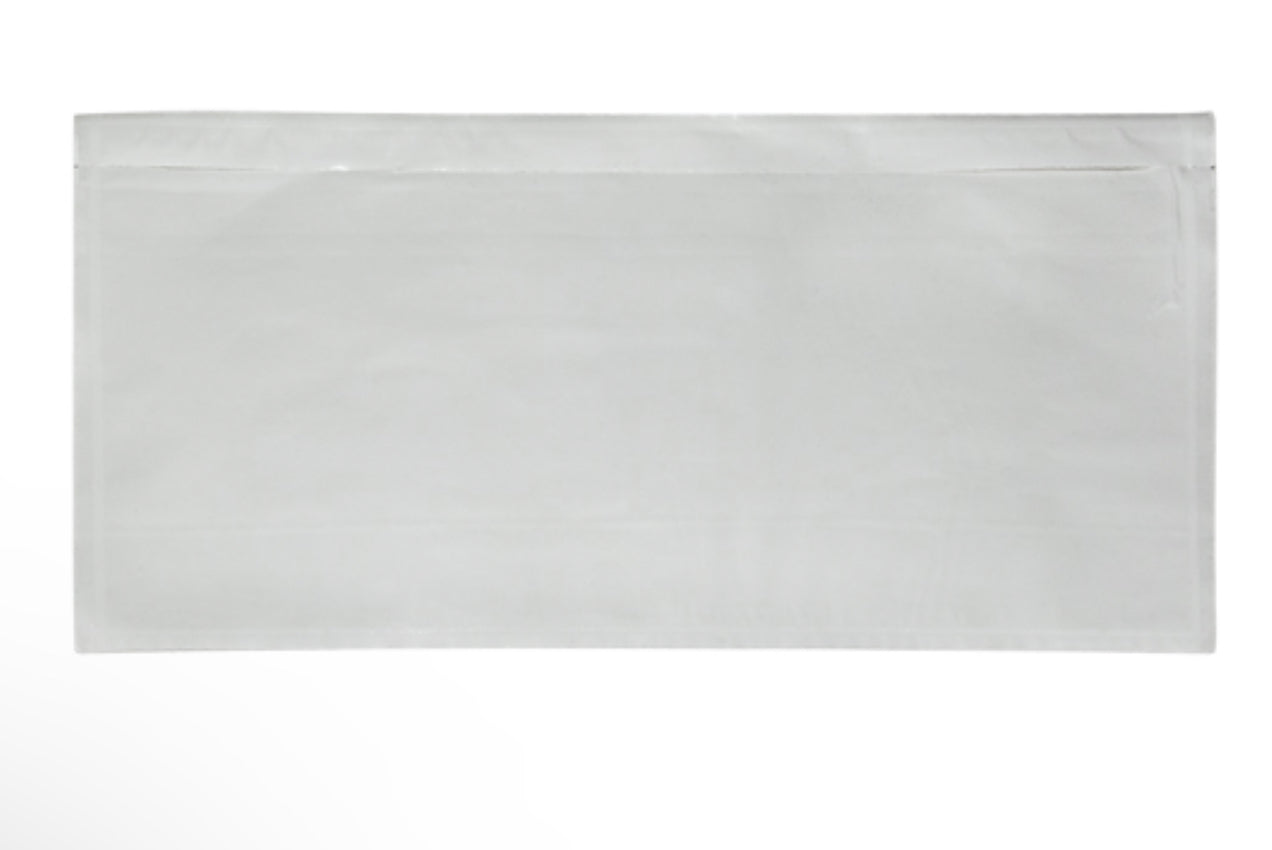 Blank Packing List Envelope, 4-1/2”//7”//10" L x 5-1/2" W, Backloading Style, 1000/case