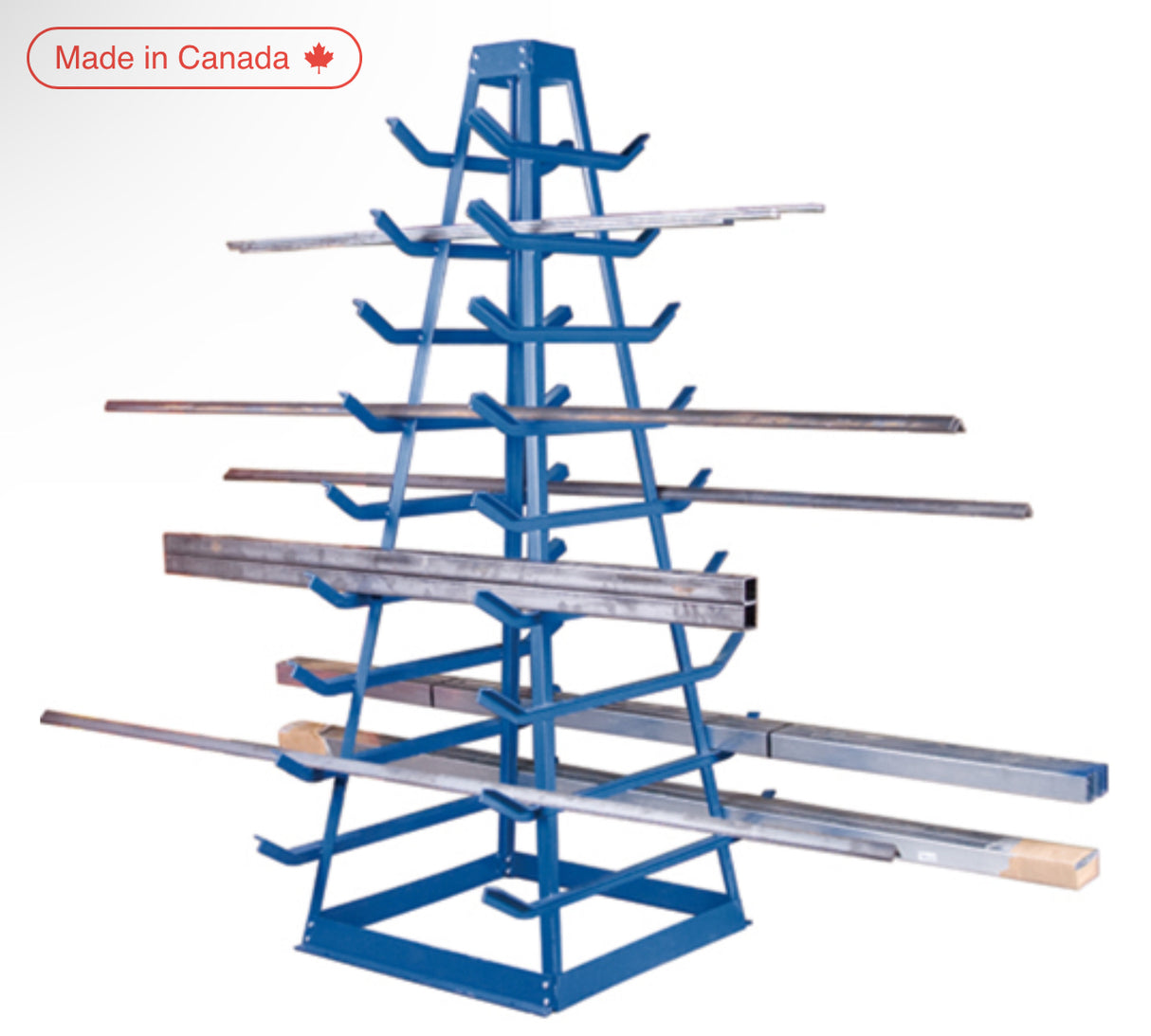 Bar Storage Racks - Horizontal Bar Racks , Horizontal, 9 Levels, 18" W x 40" D x 84" H, 1800 lbs. Cap.