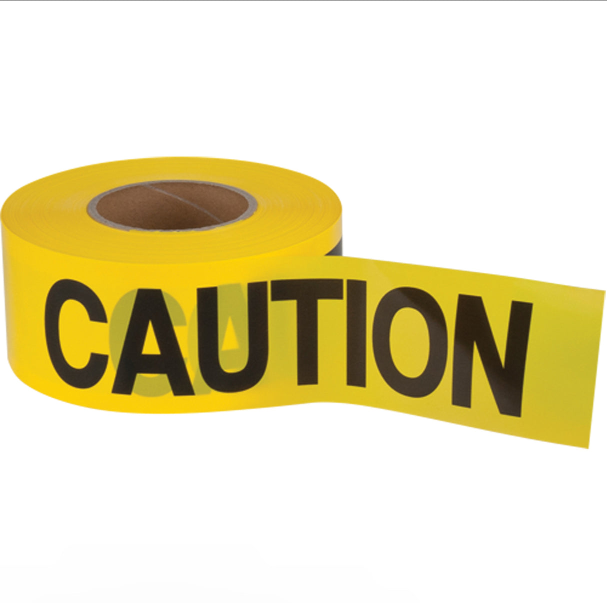 "Caution" Barricade Tape English, 3" W x 1000' L, 1.5 /2.0/2.5mils, Black on Yellow