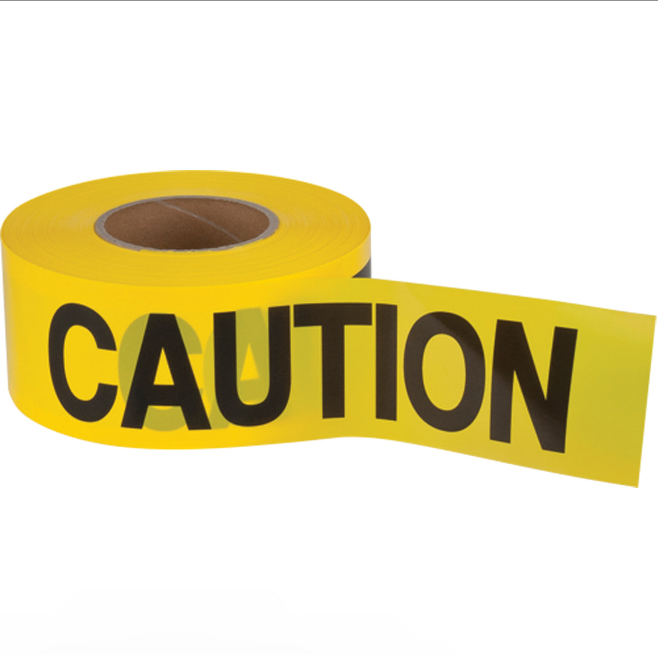 "Caution" Barricade Tape English, 3" W x 1000' L, 1.5 /2.0/2.5mils, Black on Yellow