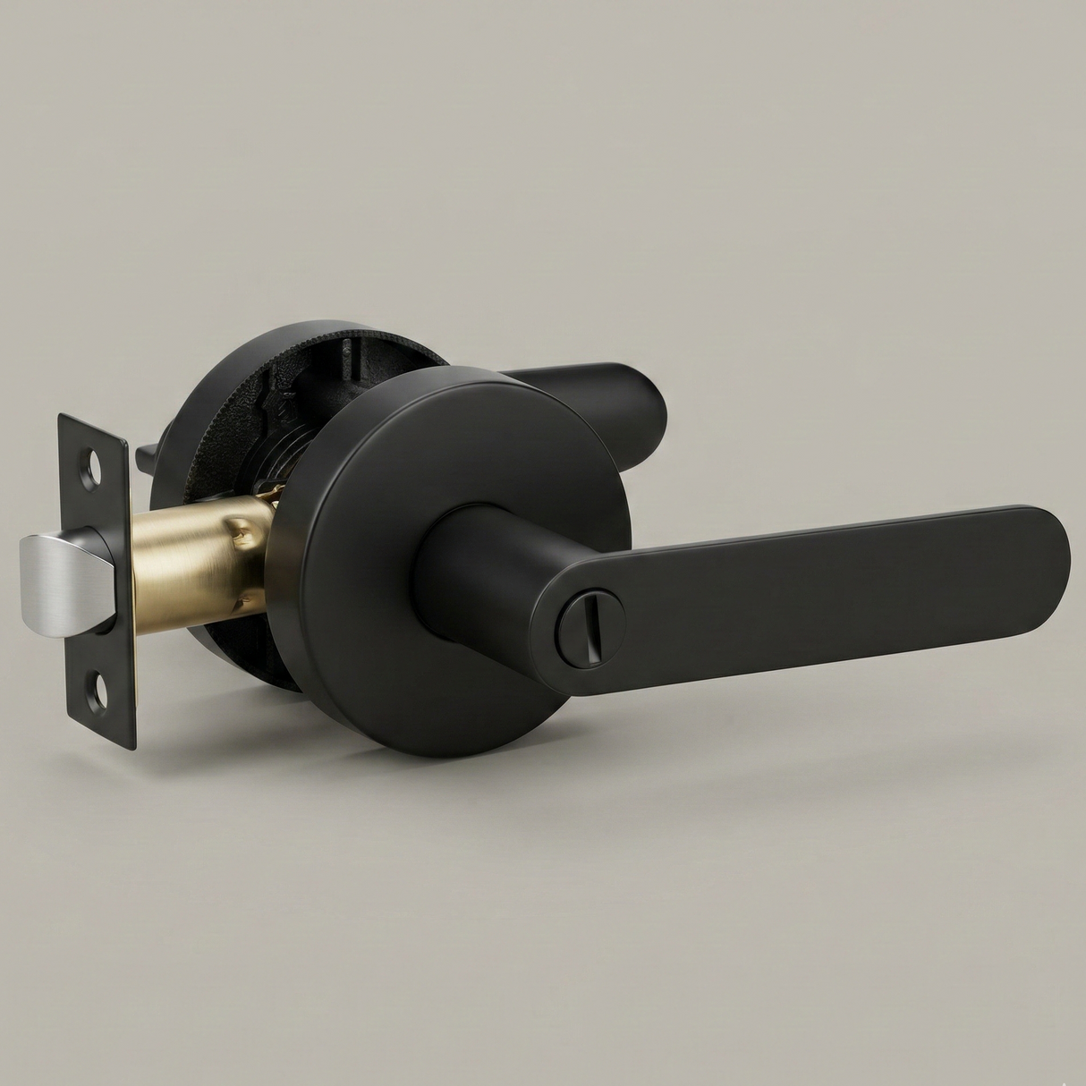 Poignée de porte Vellum Hardware Rail – Barre plate, à clé, condamnation, passage et factice