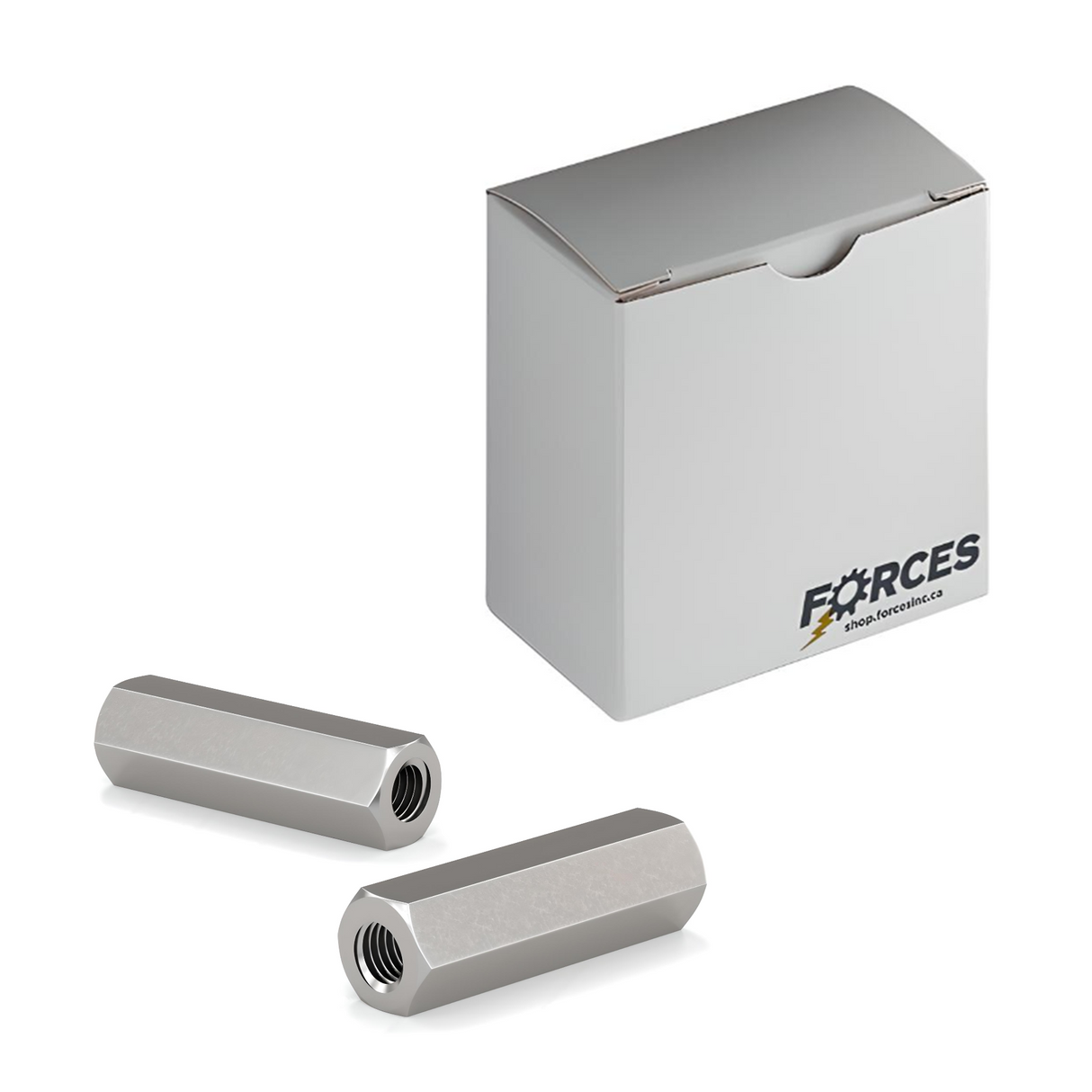 1/2"-13 x 1-3/4" Hex Coupling Nut - Stainless Steel 18-8