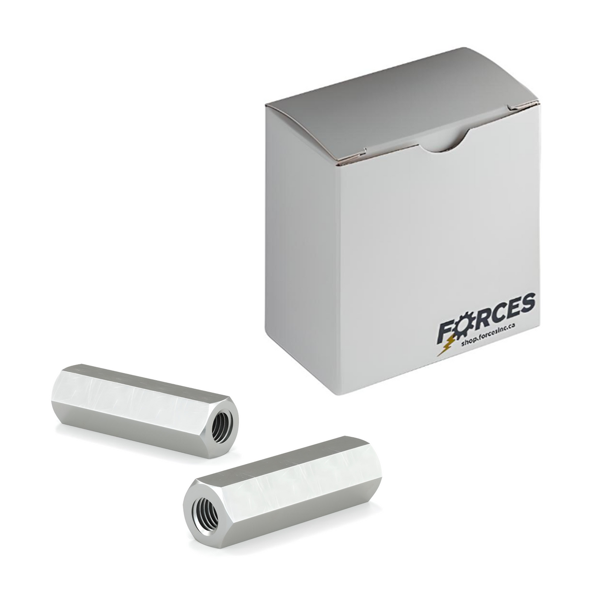 1/4"-20 x 1-3/4" Hex Coupling Nut - Zinc Plated