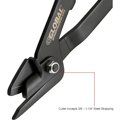 Global Industrial™ Cutter For 3/8" - 1-1/4"W Steel Strapping, Black/Red