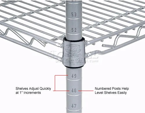 Nexel® Utility Cart w/2 Shelves & Poly Casters, 1200 lb. Capacity, 36"L x 18"W x 39"H