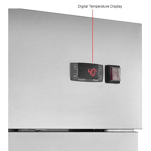 Nexel® Reach In Freezer, 1 Solid Door, 23 Cu. Ft., Stainless Steel