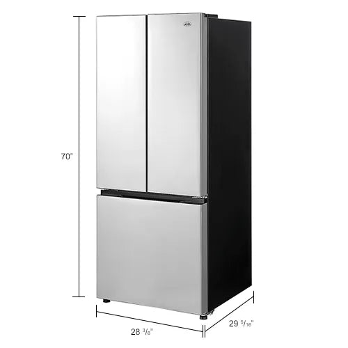 Nexel® Refrigerator & Freezer Combo, 16 Cu. Ft., French Doors, Stainless Steel
